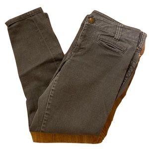Cabi 635 Gray Ankle Zipper Skinny Jeans size 6